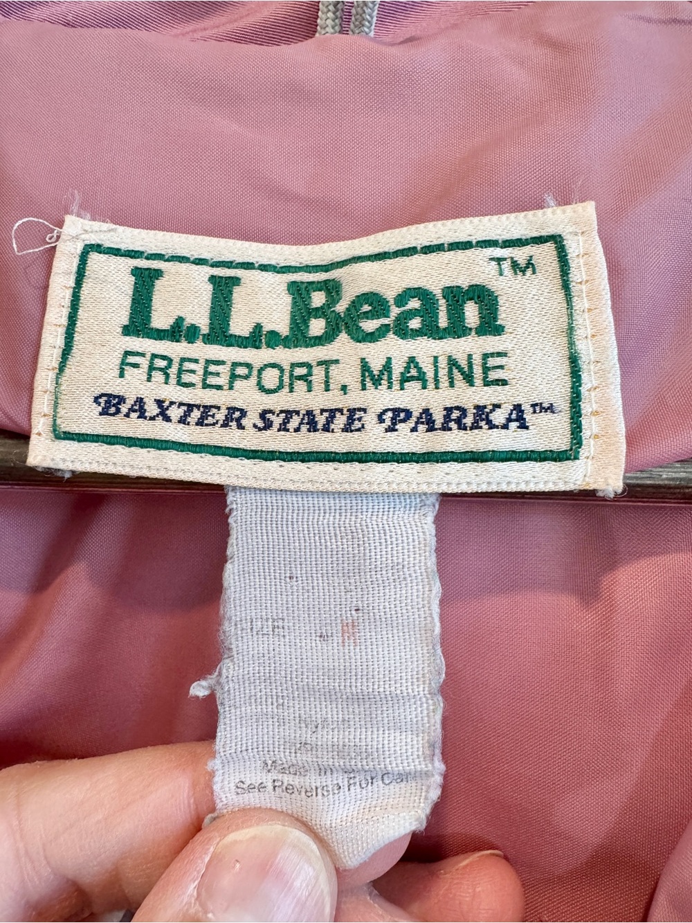 L.L.Bean Baxter State Parka Medium Vintage Pink Gorpcore Utility Rain Jacket J14 - Picture 5 of 9